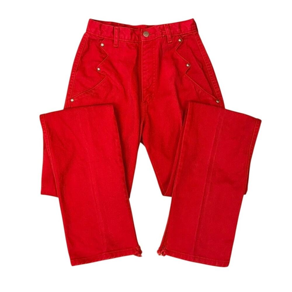 Vintage Roper Red Western Jeans – Made in USA 100% Cotton – XS / Size 5